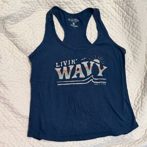 Salt Life Navy Tank- Womens L